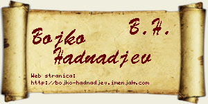 Bojko Hadnađev vizit kartica